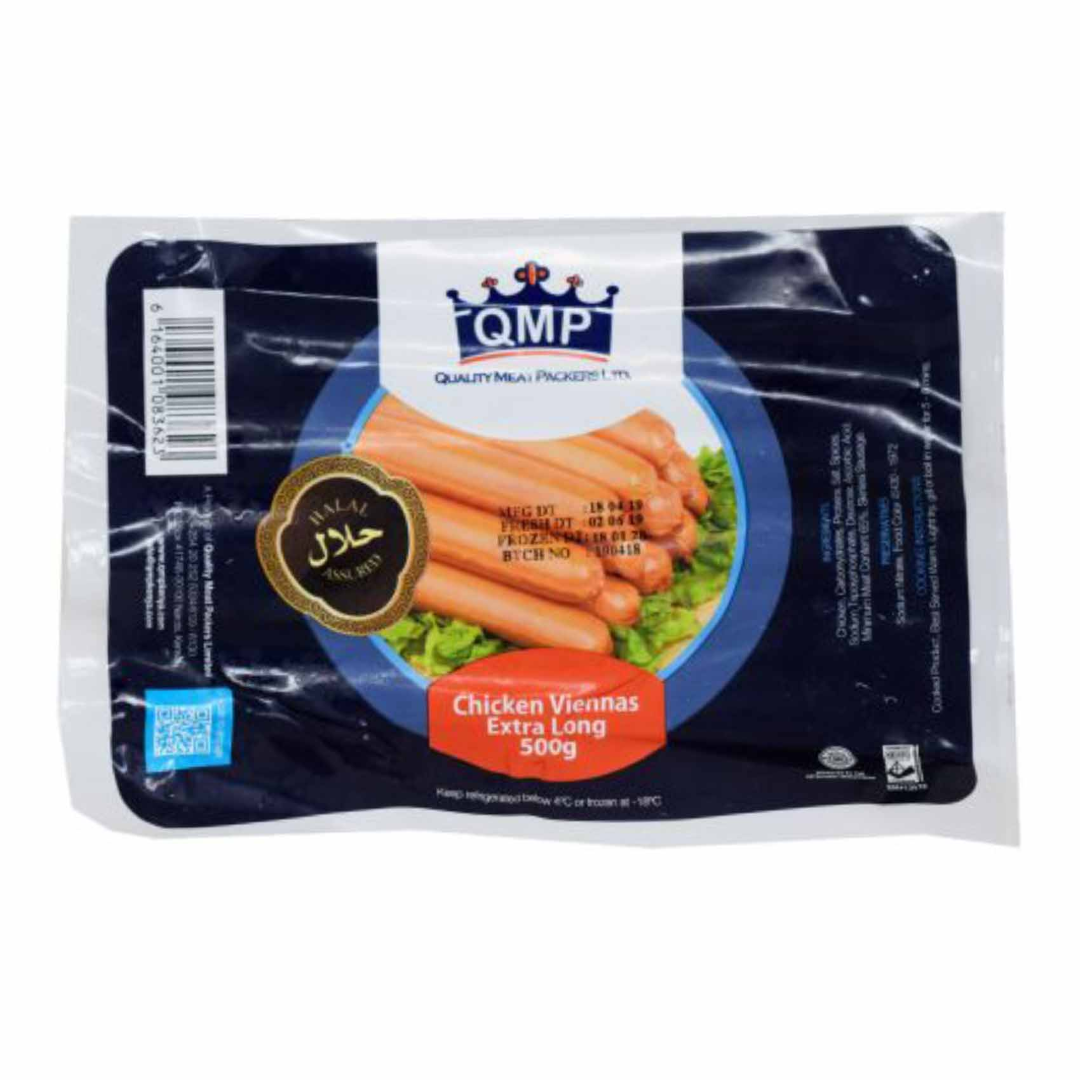QMP CHICKEN VIENNA 500G EXTRA LONG